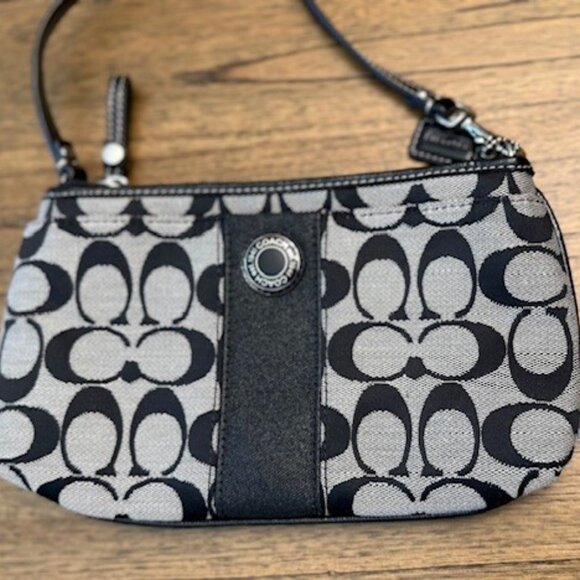 COACH Signature C Print Wristlet - Picture 2 of 15